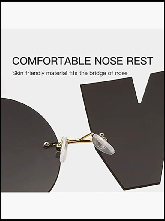 Metal UV400 Polarized Sunglasses Letter NO Shape Design Streetwear main image 7